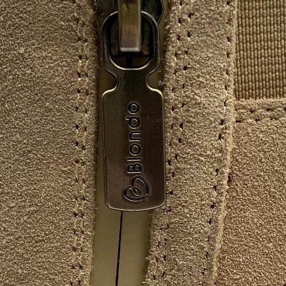 Blondo Womens Shoes Dahlia Boots Sz 5.5 Brown Suede Leather Waterproof Chunky - Picture 7 of 14